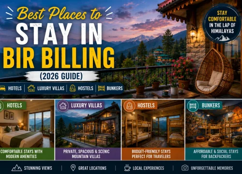 Best Places to Stay in Bir Billing (2026 Guide): Hotels, Luxury Villas, Hostels & Bunkers