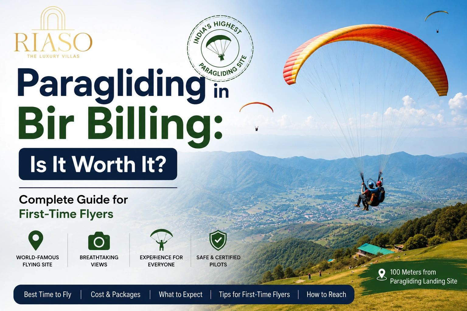 paragliding in bir billing himachal pradesh